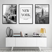 Tableau New York Noir et Blanc