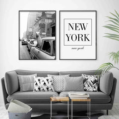 Tableau New York Noir et Blanc