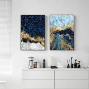 Tableau Triptyque Abstrait Moderne