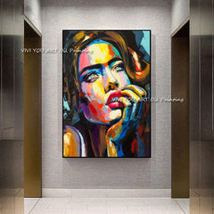 Tableau Visage Femme Coloré