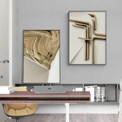 Triptyque Tableau Abstrait