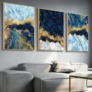 Tableau Triptyque Abstrait Moderne