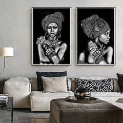 Tableau Femme Noir et Blanc