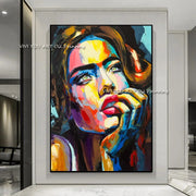 Tableau Visage Femme Coloré