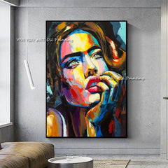 Tableau Visage Femme Coloré