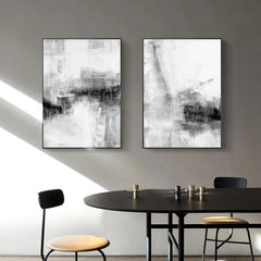 Tableau Peinture Noir et Blanc Moderne