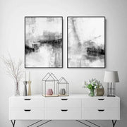 Tableau Peinture Noir et Blanc Moderne