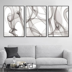 Tableau Noir et Blanc Abstrait Contemporain